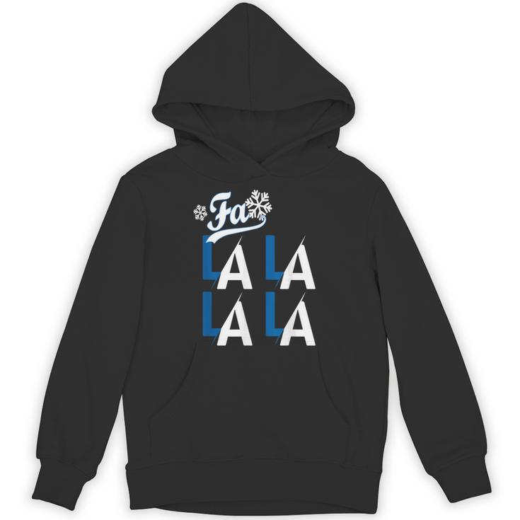 LA Baseball Fan Christmas FA La La Holiday Blue Theme Unisex Hoodie