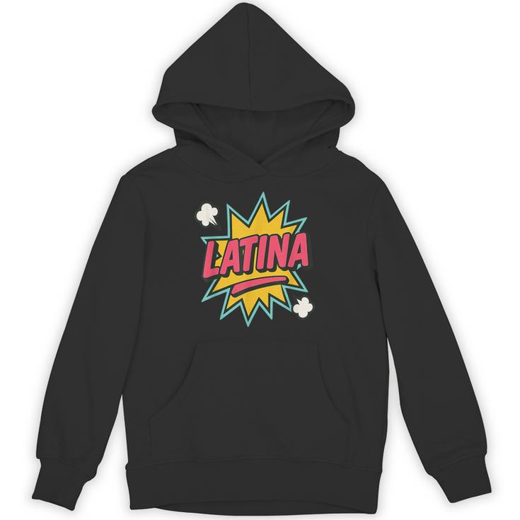 Latina Superhero Comic Book Bubble Unisex Hoodie