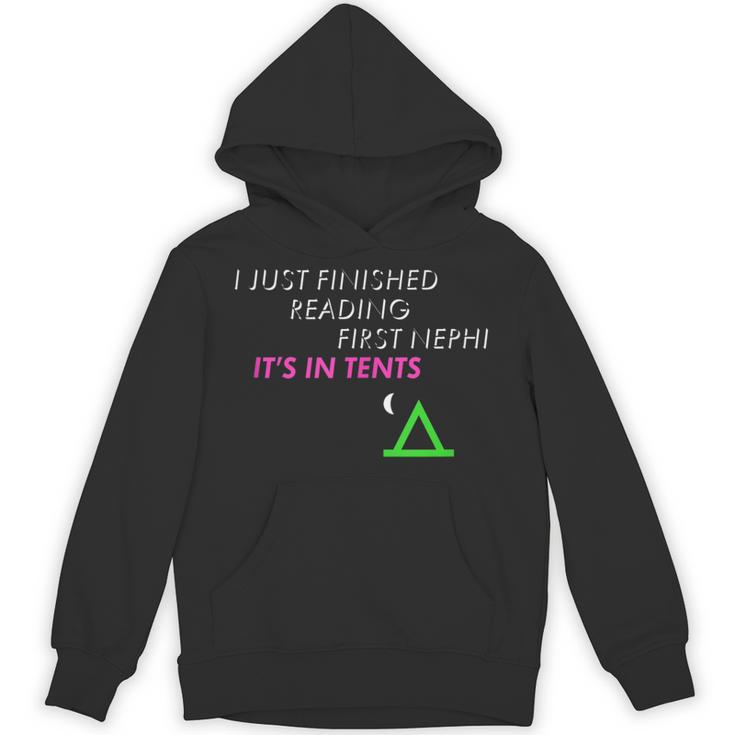 LDS 1st Nephi Pun Book Of Mormon Joke In Tents Unisex Hoodie