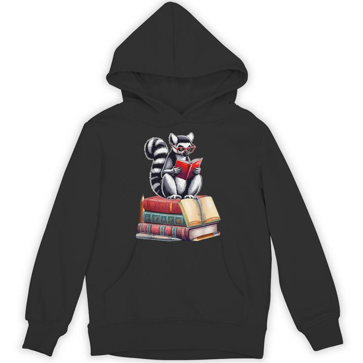 Lemur Reading Books Matching Bookworm Readers Librarian Unisex Hoodie