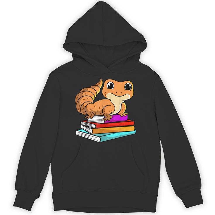 Leopard Gecko With Book Lizard Reptile Lover Unisex Hoodie