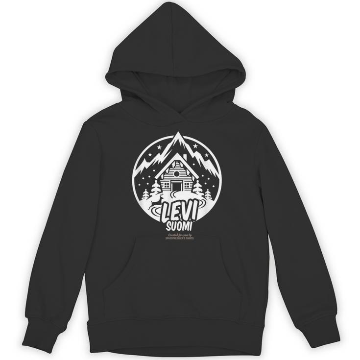 Leviuomi フィンランド スキーロッジとスキーリゾートの名前 Levi パーカー