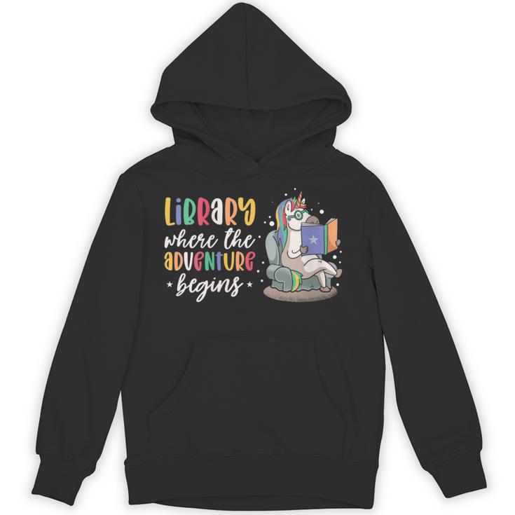 Librarian Book Reader Reading Unicorn Adventure Unisex Hoodie