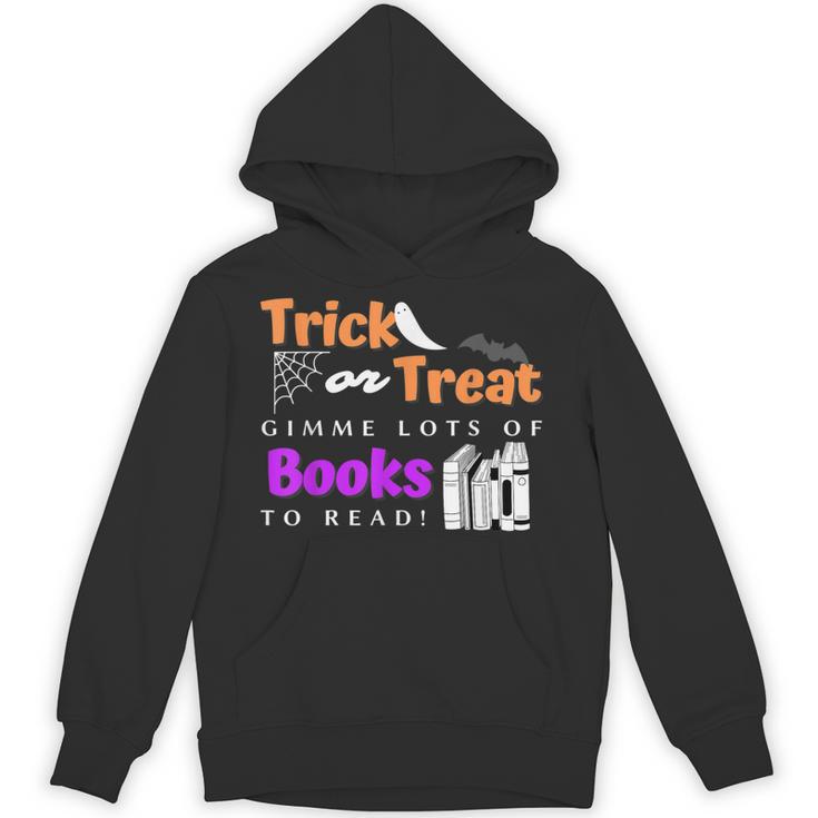 Librarian Halloween Trick Or Treat Bat & Books Unisex Hoodie