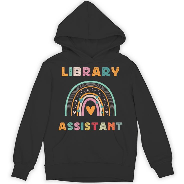 Library Assistant Funny Rainbow Reading Library Book Lover Unisex Hoodie