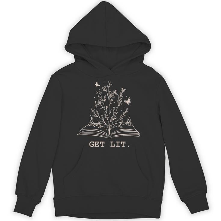Library Book Wildflowers Lovers Literature Teacher Unisex Hoodie