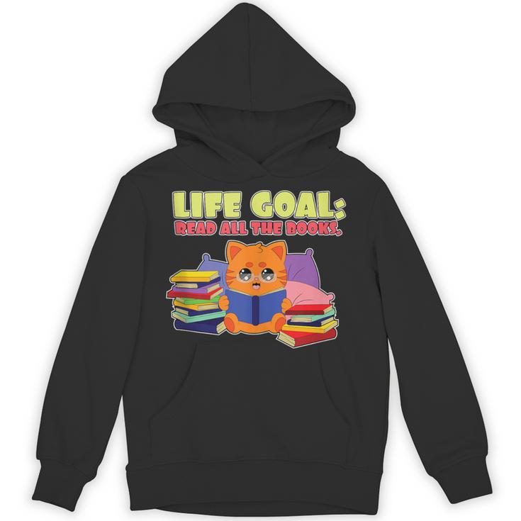 Life Goals Read All The Books I Book Worm I Book Lover Unisex Hoodie