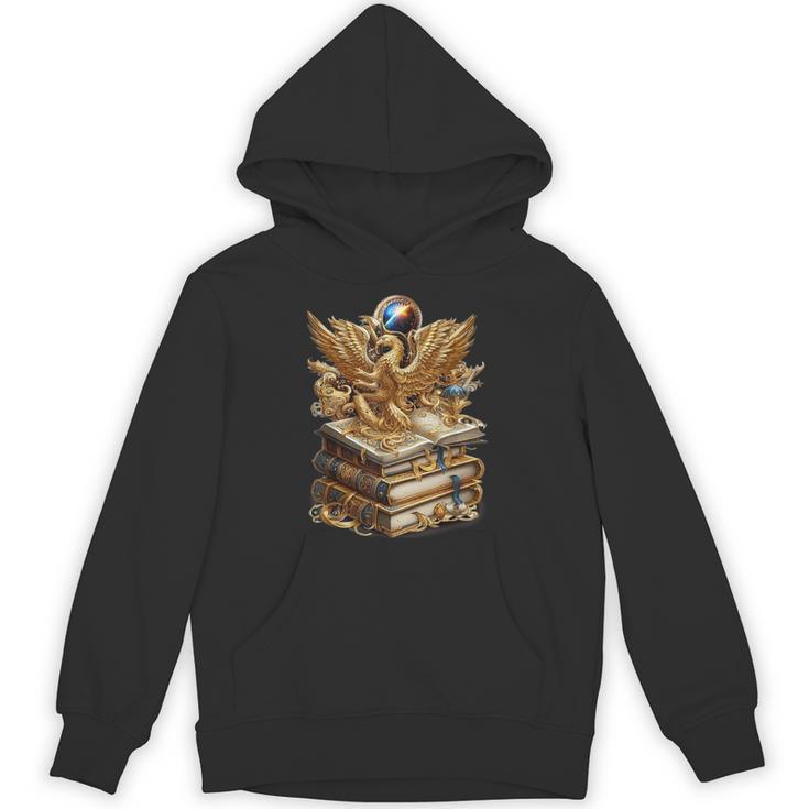 A Lively-Creative Gold Fantasy-Dragon On Story-Books Unisex Hoodie
