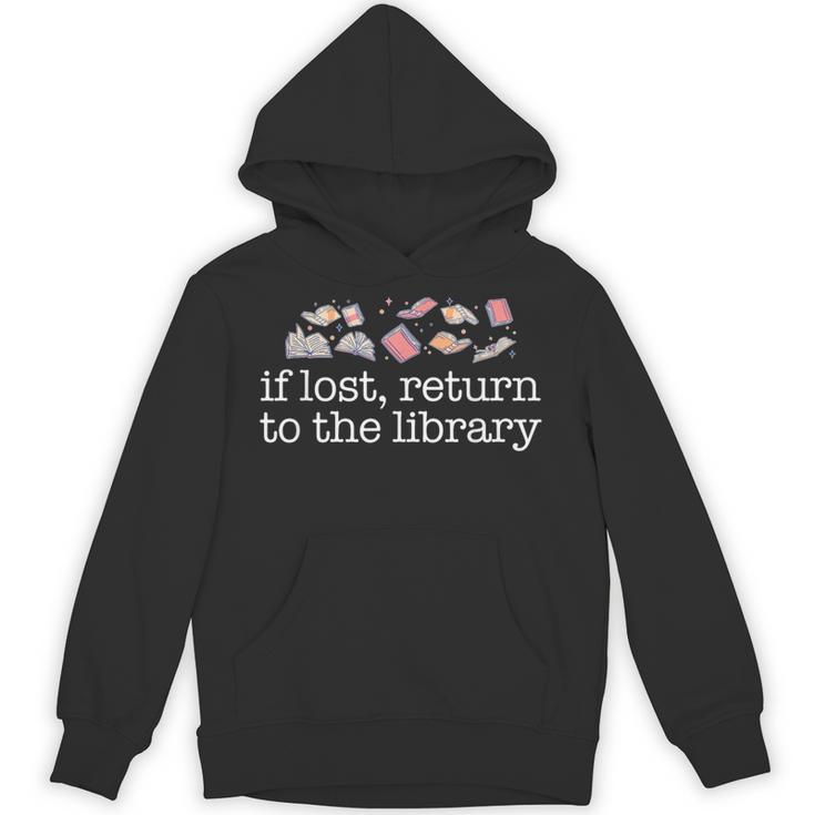 IF LOST RETURN TO THE LIBRARY Readers Reading Books Meme Unisex Hoodie