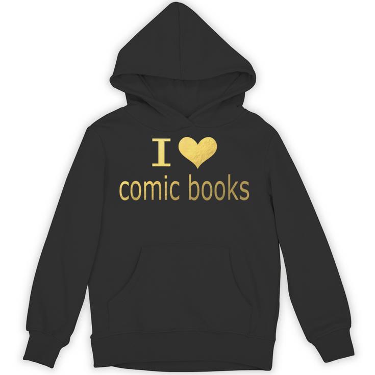 I Love Comic Books Manga Graphic Novel Heart Unisex Hoodie