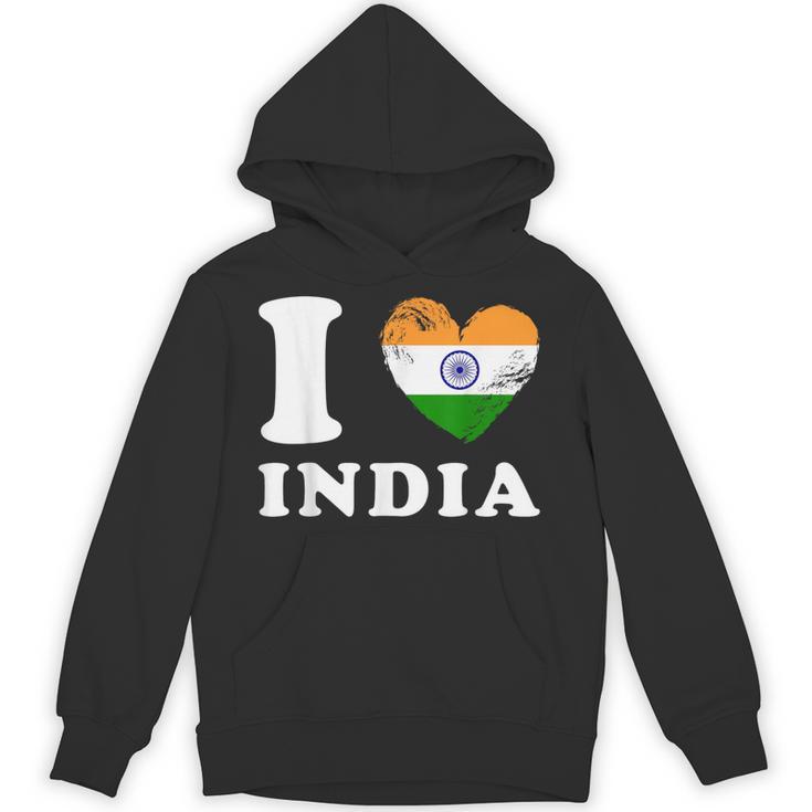 I Love India ハートフラッグインド パーカー