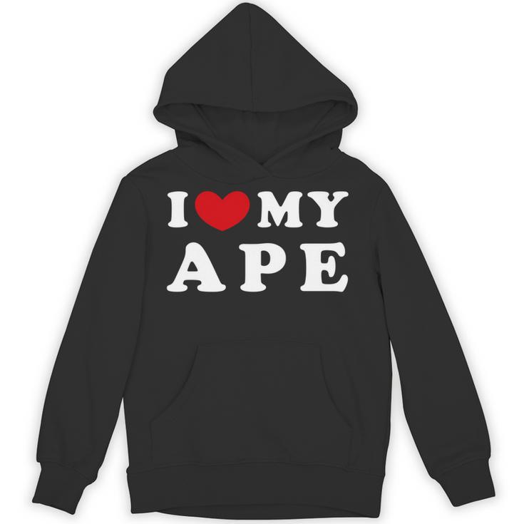 I Love My Ape アイ・ラブ・マイ・エイプ、アイ・ハート・マイ・エイプ 長袖tシャツ パーカー