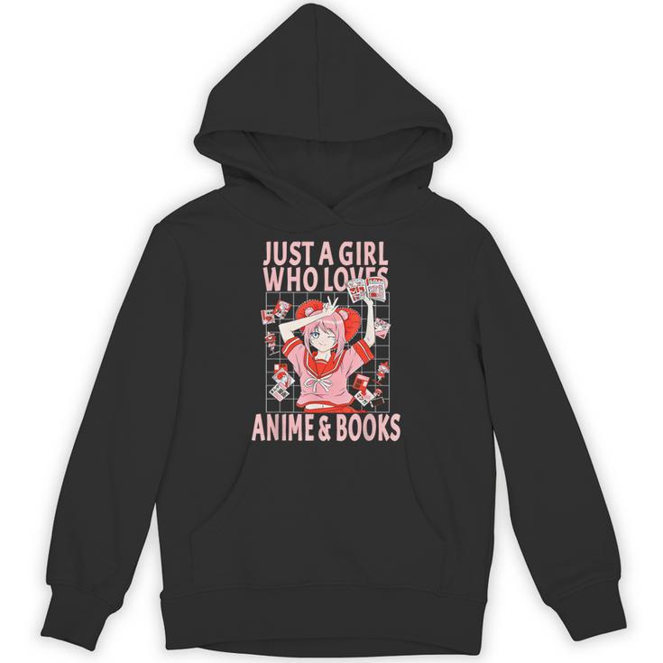 Manga Anime Stuff Just A Girl Who Loves Anime And Books Unisex Hoodie