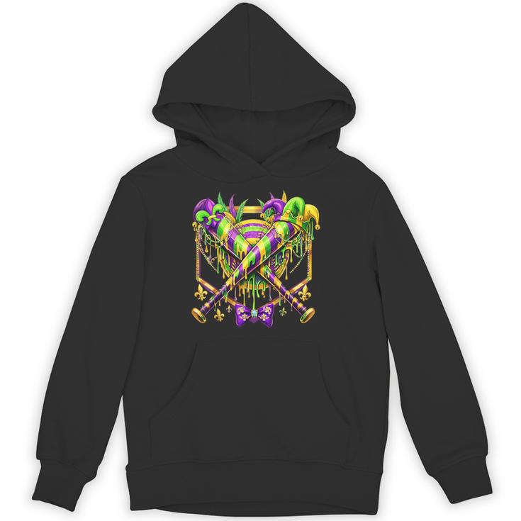 Mardi Gras Baseball Jester Hat New Orleans Men Women Kid Unisex Hoodie