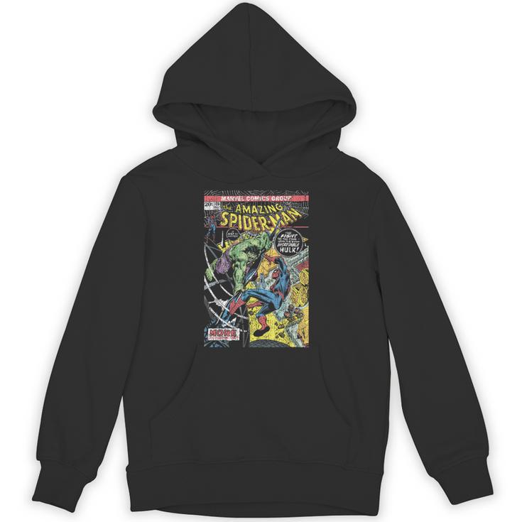 Marvel Comics Spider-Man And Hulk Retro Comic Book Cover Unisex Hoodie