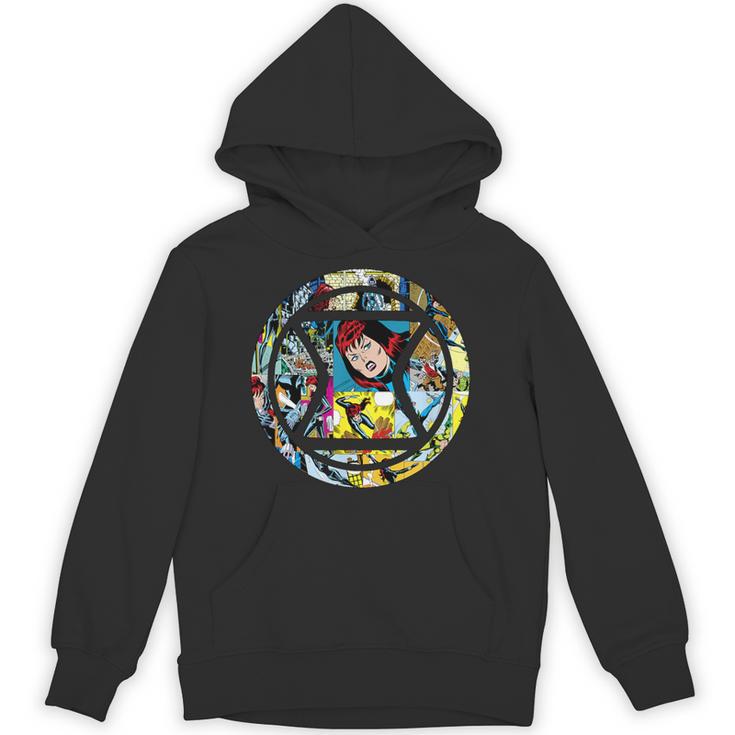 Marvel Widow Retro Comic Book Filled Spy Icon Unisex Hoodie