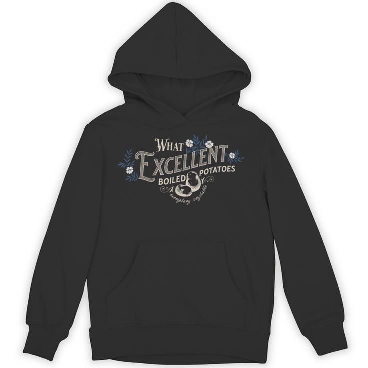 Meme Book Lovers For Women What Excellent Boiled Potatoes Exemplary Vegetable Small Unisex Hoodie
