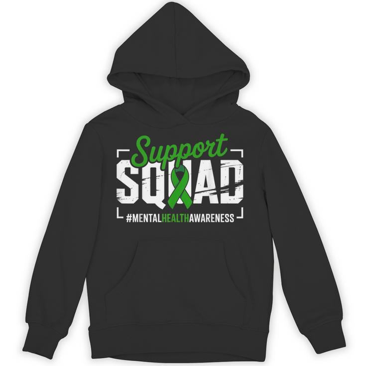 Mental Health Awareness Green Ribbon Support Squad  Hoodie