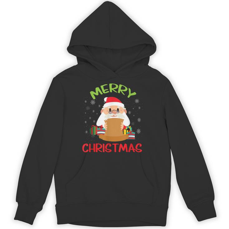 Merry Christmas Book Reading Santa Claus Xmas Book Reader Unisex Hoodie