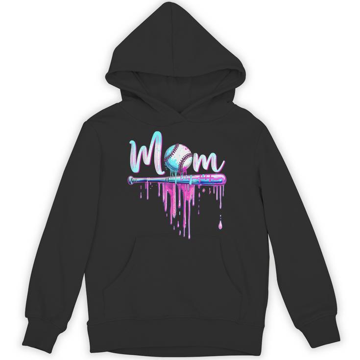 Mom Baseball Ice Cream Drip Birthday Boy Family Unisex Hoodie