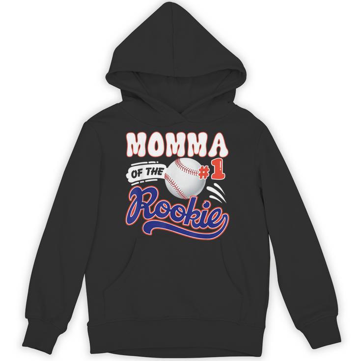 Momma Rookie Of Year 1st Birthday Baseball Theme Matching Unisex Hoodie