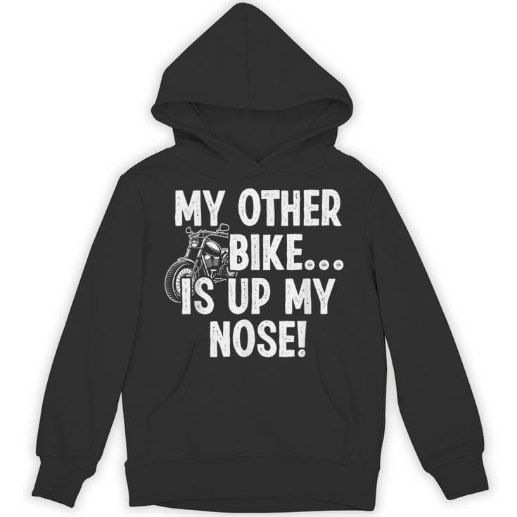 My Other Bike Is Up My Nose おもしろいびきオートバイバイカー パーカー