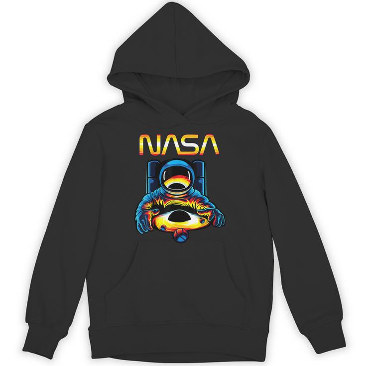NASA Astronaut In Space Hole Comic Book Style Geek Unisex Hoodie