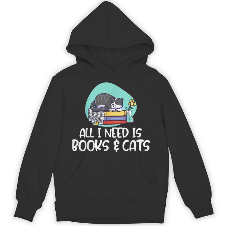 All I Need Is Books & Cats Unisex Hoodie