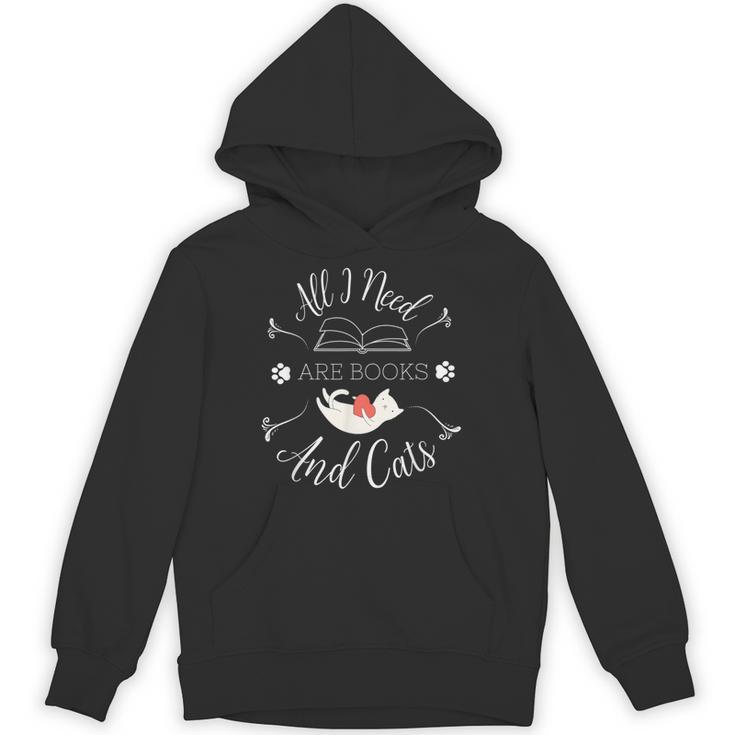 All I Need Are Books And Cats Introvert Unisex Hoodie
