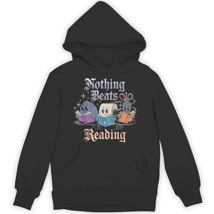 Nothing Beats Reading Book Librarian Rock Paper Scissors Unisex Hoodie