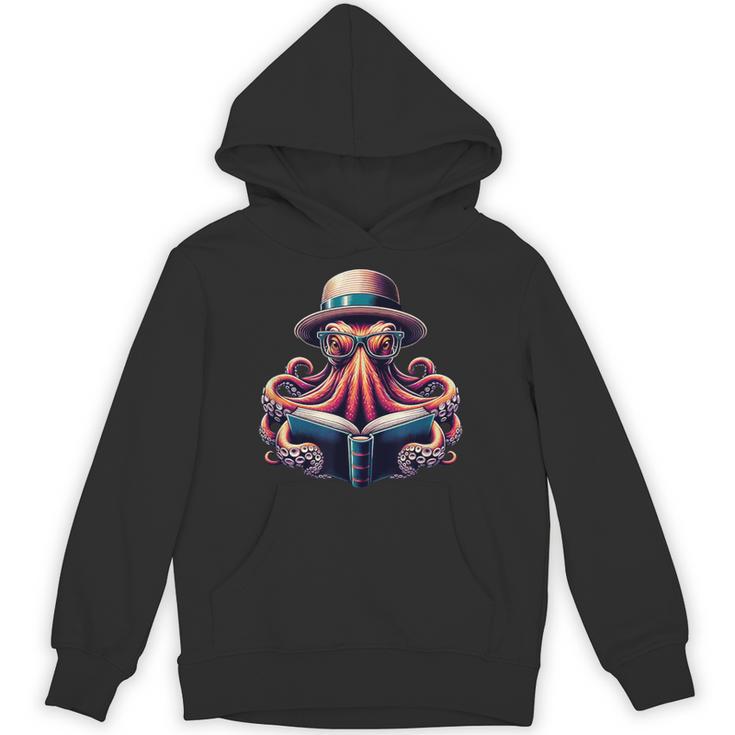 Octopus Reading Book Kraken Bookworm Unisex Hoodie