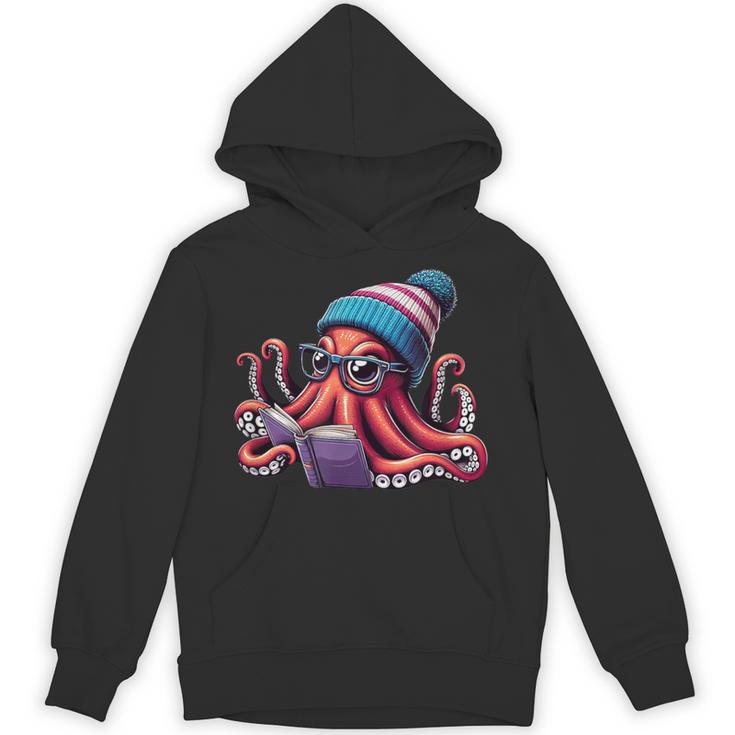 Octopus Reading Book Kraken Book Lover Unisex Hoodie