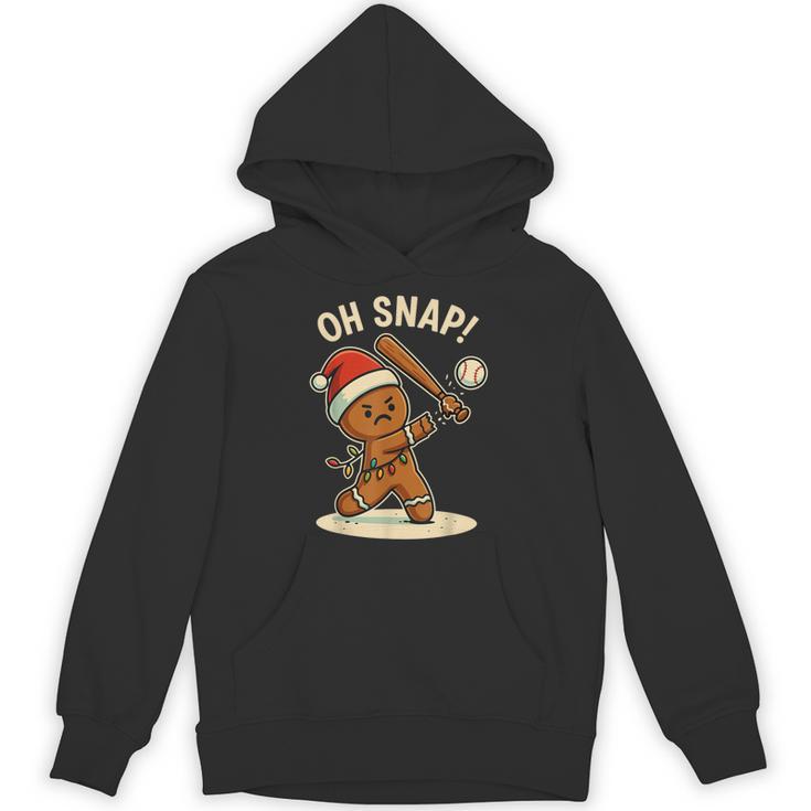 Oh Snap Gingerbreadman Baseball Christmas Men Boys Toddlers Unisex Hoodie