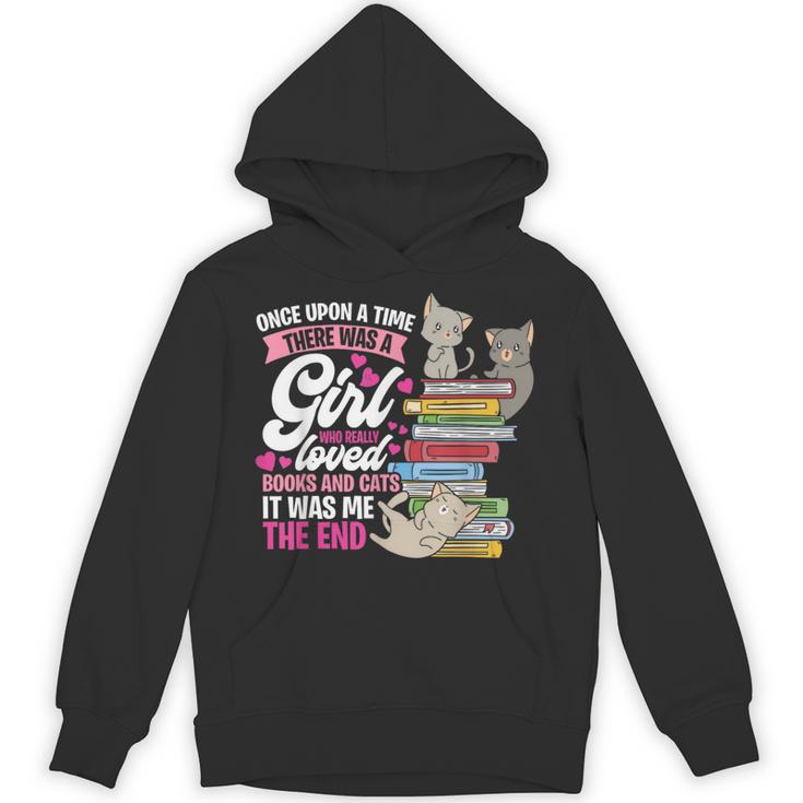 Once Upon A Time There Was A Girl Who Loved Books And Cats Unisex Hoodie