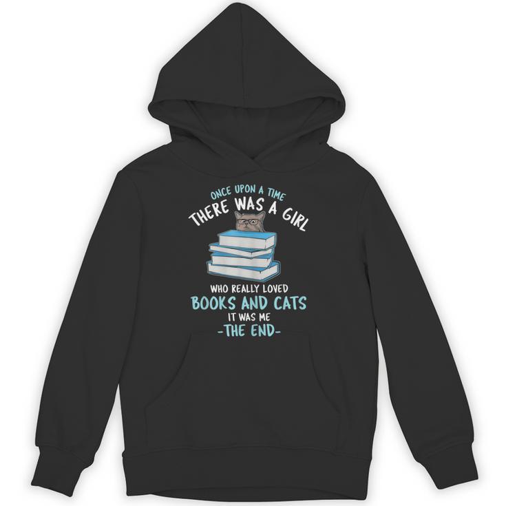 Once Upon a Timee There Was a Girl Who Loved Catts And Books Unisex Hoodie