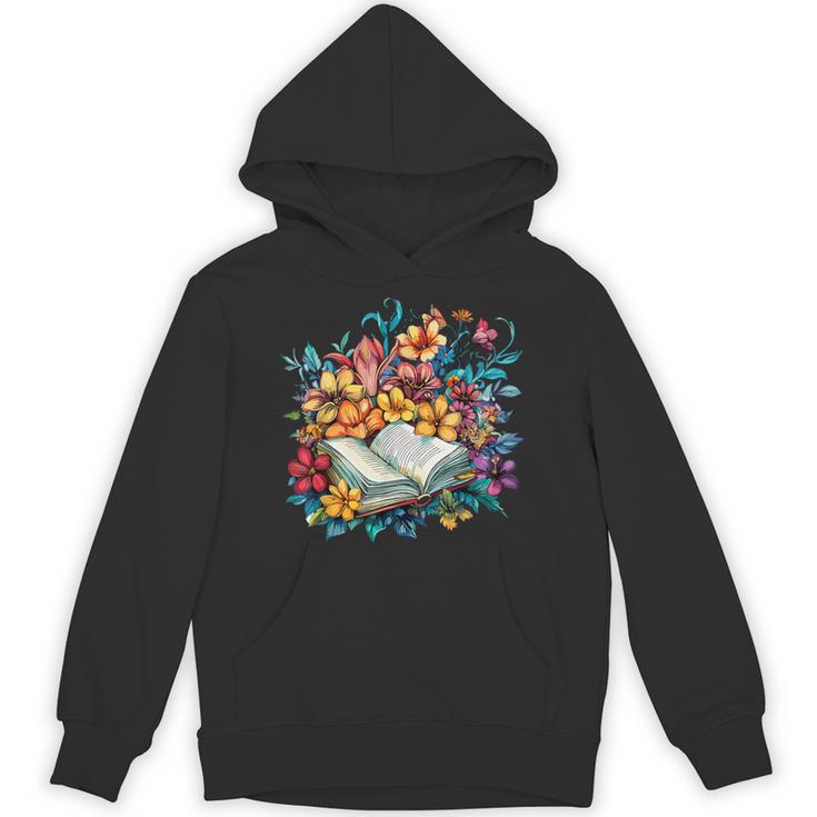 Open Book With Colorful Floral Reading Magic Unisex Hoodie