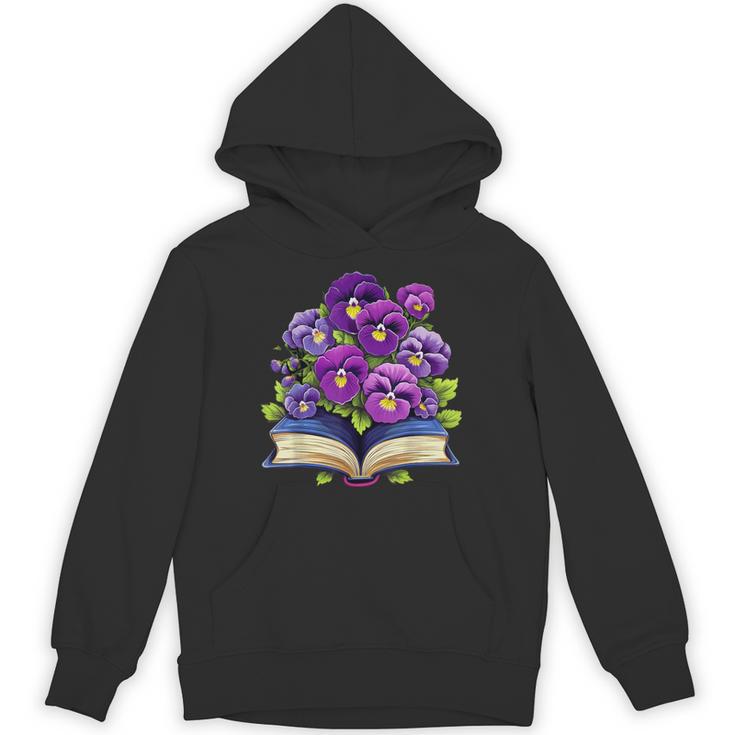 Pansies Flowers Book Pansy Floral Unisex Hoodie