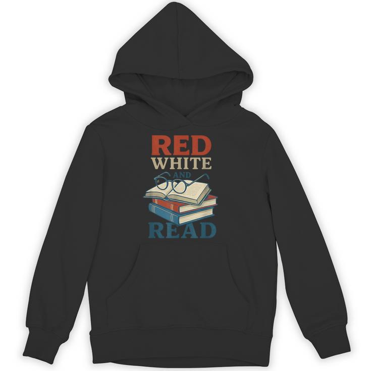 Patriotic Red & Read 4th Of July Book Lover Librarian Unisex Hoodie