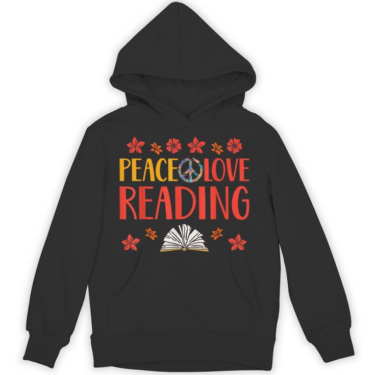 Peace Love Reading Book Nerd Book Geek Unisex Hoodie