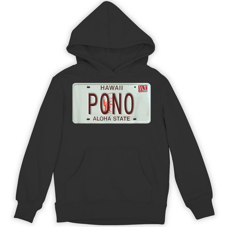 Pono ヴィンテージ ハワイ ナンバープレート パーカー