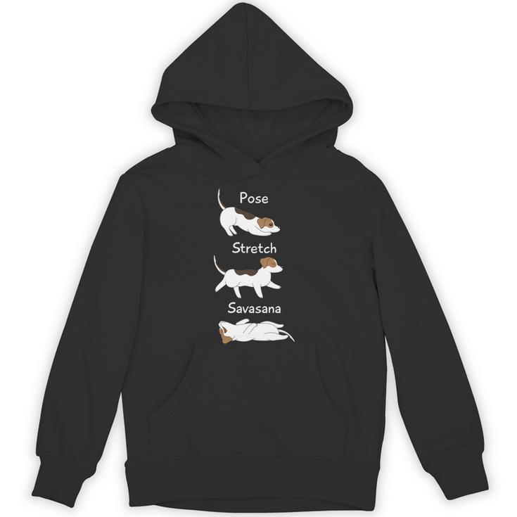 Posetretchavasanaジャック・ラッセル・テリア犬 長袖tシャツ パーカー