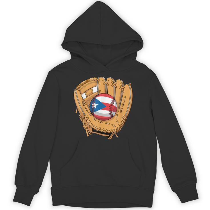 Puerto Rican Flag Baseball Player Boricua Pride Beisbol PR Unisex Hoodie