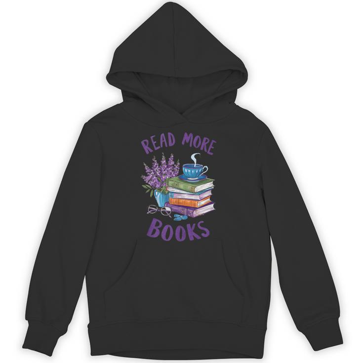 Read More Books Floral Book Reader Art Reading Lover Quote Unisex Hoodie