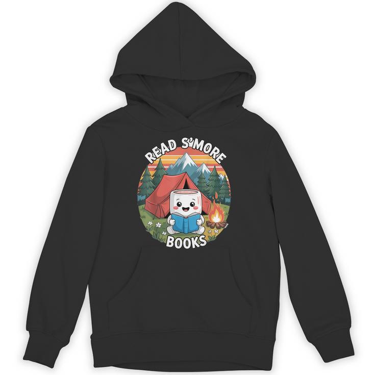 Read Smore Books Cute Marshmallow Camp Reading Library Kids Unisex Hoodie