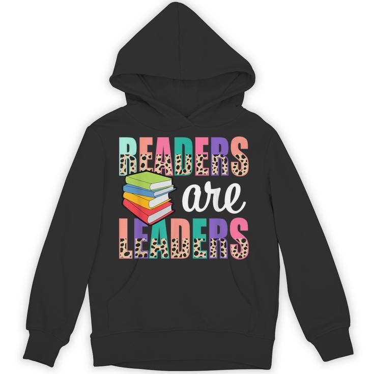 Readers Are Leaders Boho Leopard Book Lover Back To School Unisex Hoodie
