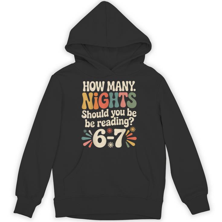 Reading 6 7 Six Seven Meme English Teacher Book Lover Unisex Hoodie