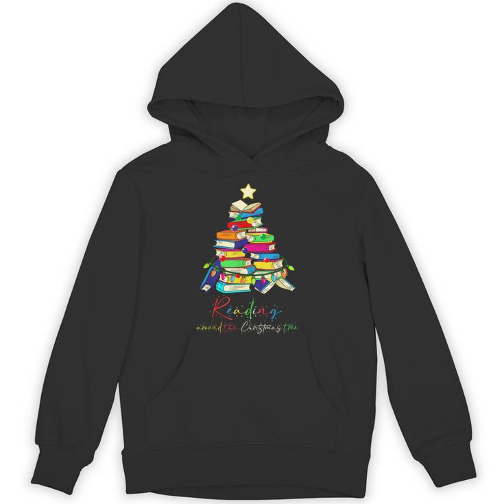 Reading Around The Christmas Tree Books Family Readers Xmas Unisex Hoodie