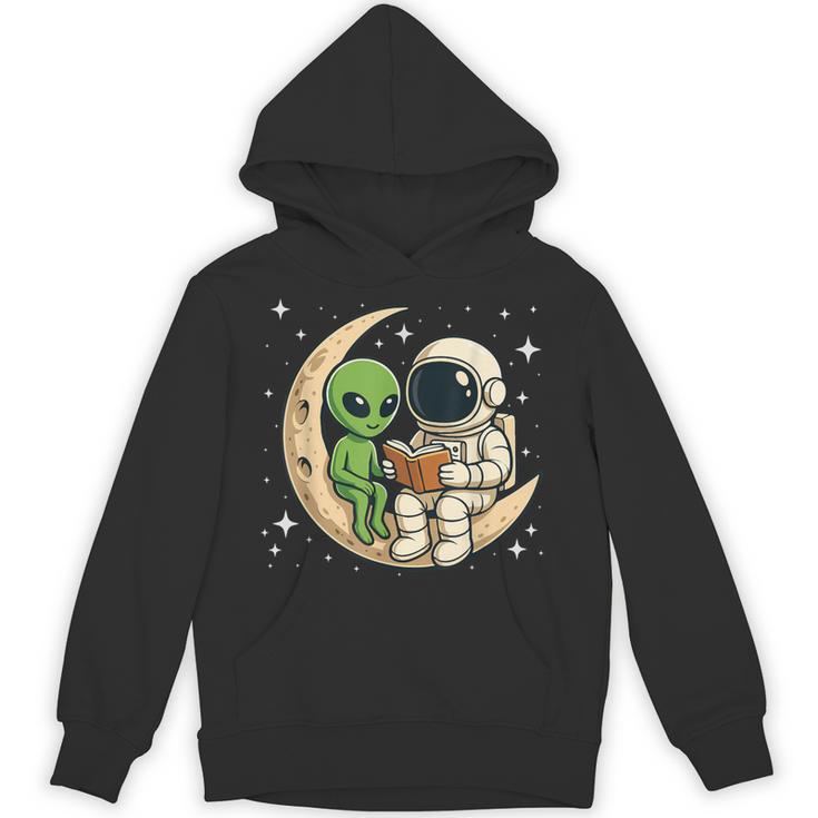Reading Astronaut & Alien Reading Bookworm Reader Unisex Hoodie