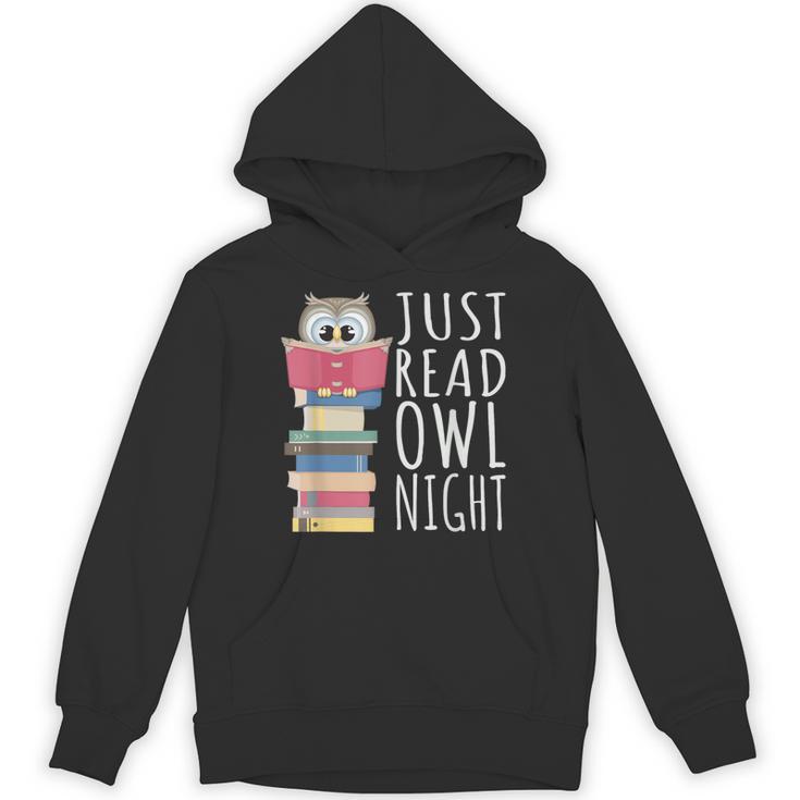 Reading Book Bookworm Kawaii Library Just Read Owl Night Unisex Hoodie