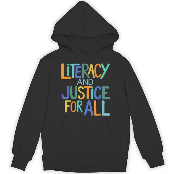 Reading Book Club Literacy And Justice For All Librarian Unisex Hoodie